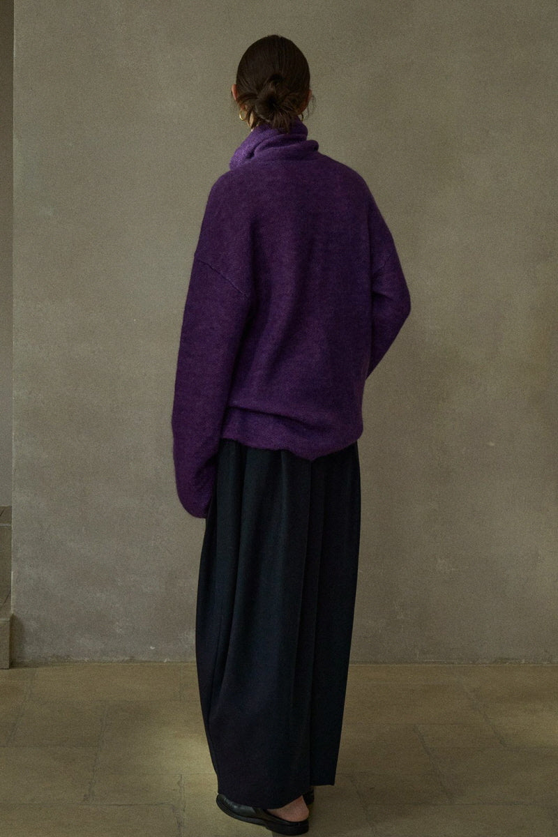 Contrast Turtleneck Sweater