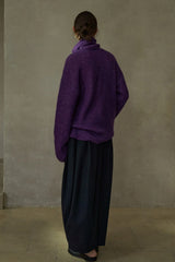 Contrast Turtleneck Sweater