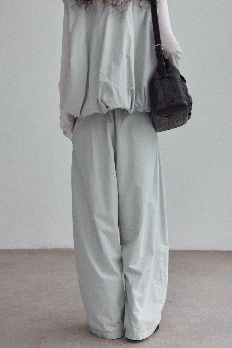 Curved-Scimitar Relaxed Pants