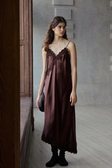 Wrinkled Lace Camisole Dress