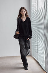 All-In-One V-Neck Pullover Sweater