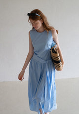 Strappy Bow A-Line Midi Dress