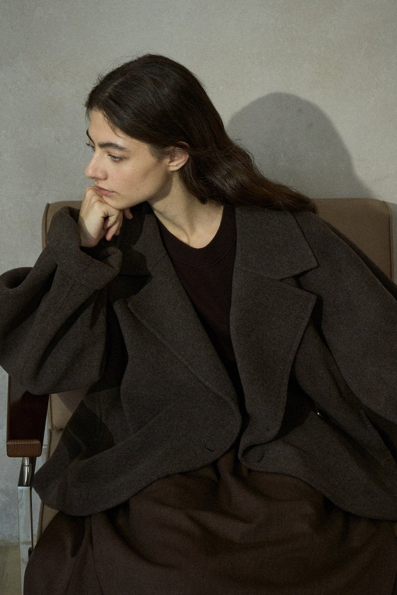 Cropped Reversible Lapel Jacket