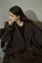 Cropped Reversible Lapel Jacket