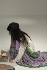 Layered Patchwork Vintage Long Skirt