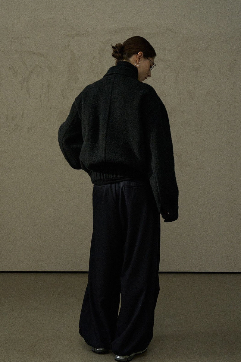 Loose Lapel Tweed Jacket