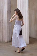 Shirred Strap Maxi Dress
