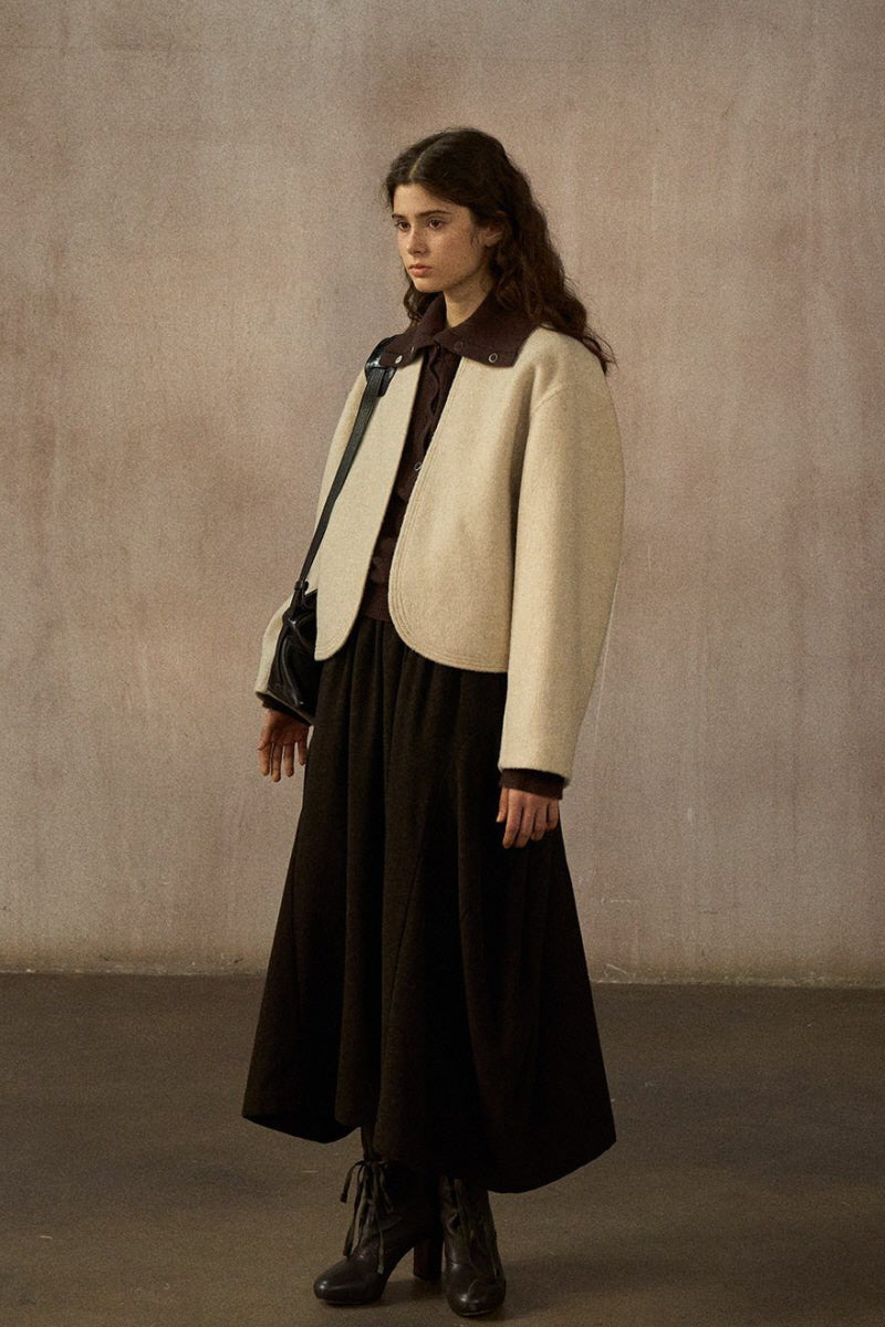 Cocoon Cropped Reversible Jacket