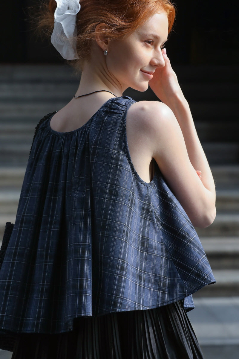 Square Neck Patchwork A-Line Dress