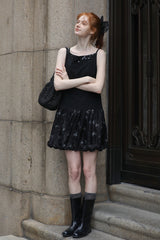 Beaded Spliced Slip Dress