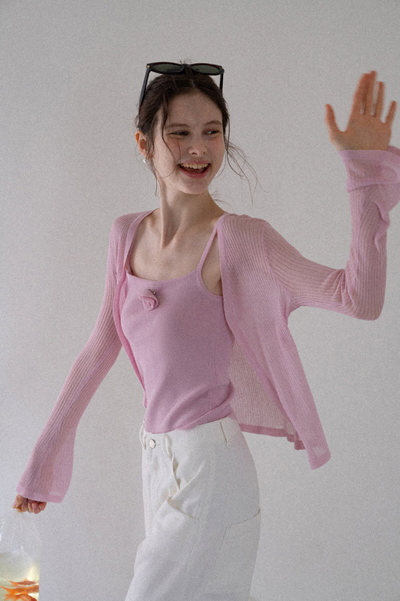 Sweet Temperament Two-Piece Cardigan Set