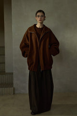 Stand-Up Collar Loose-Silhouette Reversible Jacket
