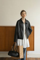 Retro Modern Loose Leather Jacket
