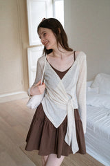 V-Neck Strap Knit Dress Set