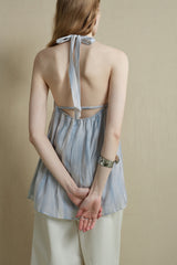 Ruffle Halterneck Loose Top