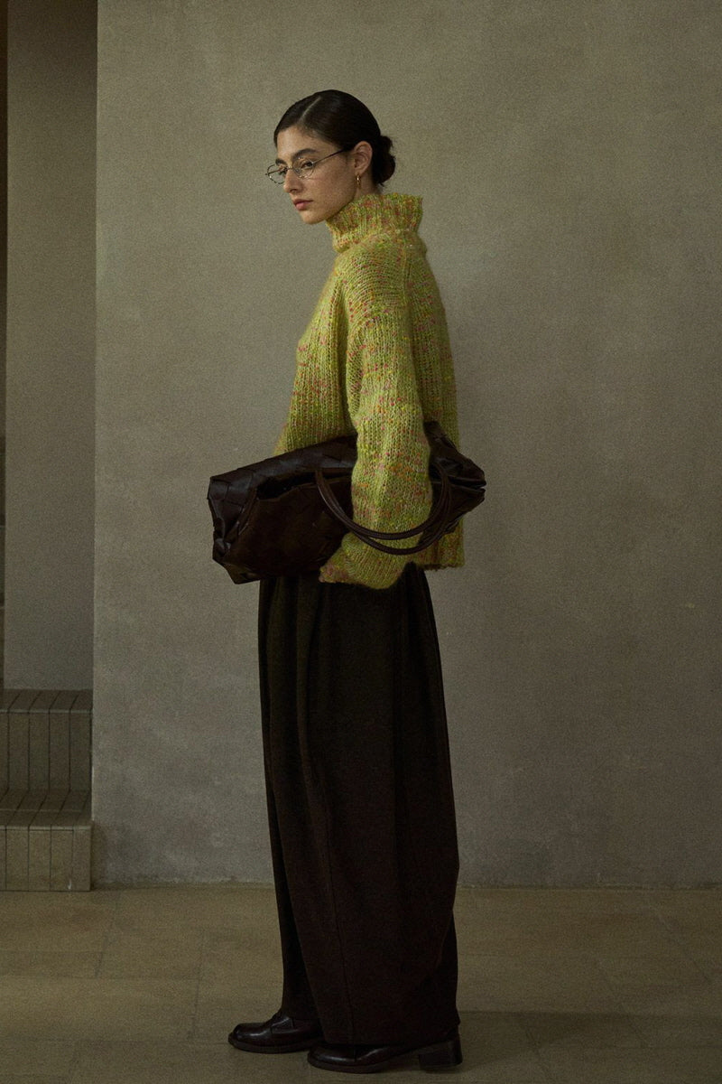 V-Neck Colorful Oil Painting Cardigan