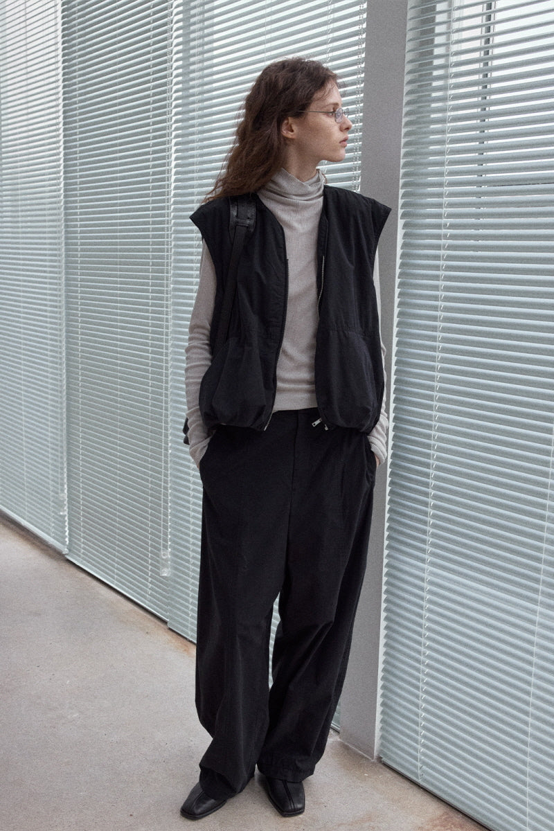 Semi-Turtleneck Knitted Sweater