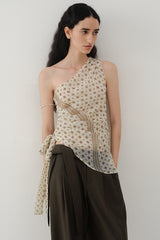 Asymmetric Slanted Shoulder Top