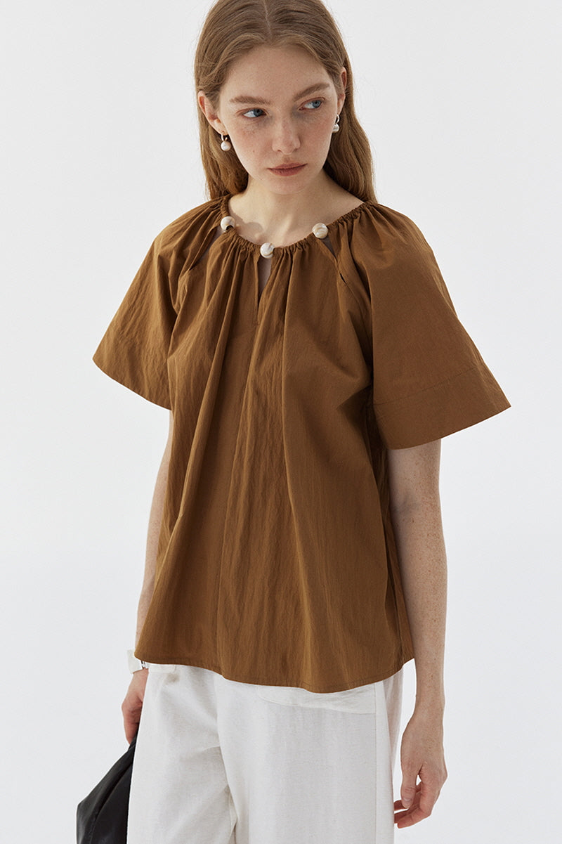 Beaded Raglan Sleeve Top