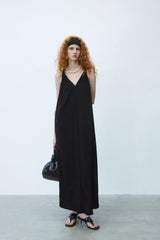Kink Splicing Backless Maxi Dress