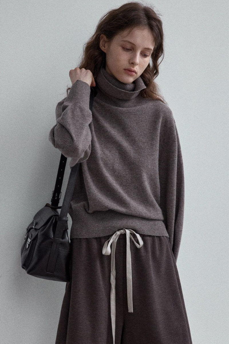 Turtleneck Knitted Pullover Top