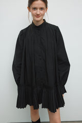 Sheer Pleated Midi Cardigan Dress