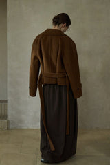 Waist Belted Lapel Duffle Coat