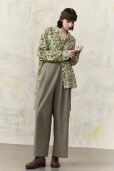 Relaxed Vintage Print Casual Shirt