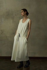 Contrast Waist Rope Vest Dress