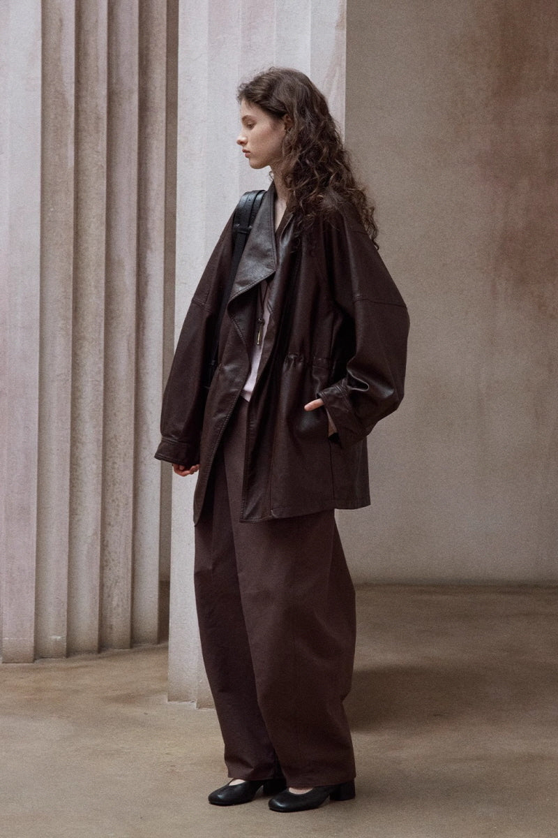 Waist-Tucked Vintage Loose Jacket