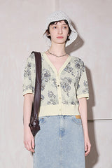 Retro Jacquard Knitted Cardigan