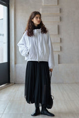 Simple Silhouette Hooded Jacket