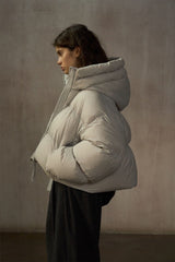 Hooded Cropped Puffer Jacket