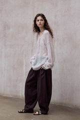 Drawstring Loose Pullover Sweater