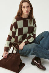 Minimalist Checkerboard Knitwear
