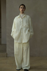 Glossy Padded Shirt Jacket