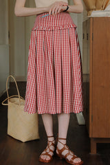 Fungus Edge High Waist A-Line Skirt