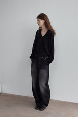 All-In-One V-Neck Pullover Sweater