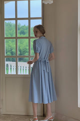 Vintage Single Breasted Shirt Dress