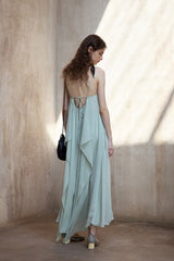 Irregular V-Neck Slip Dress
