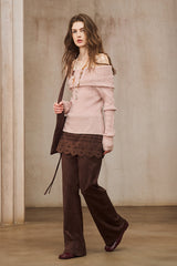 Laser-Burned Wide-Leg Pants