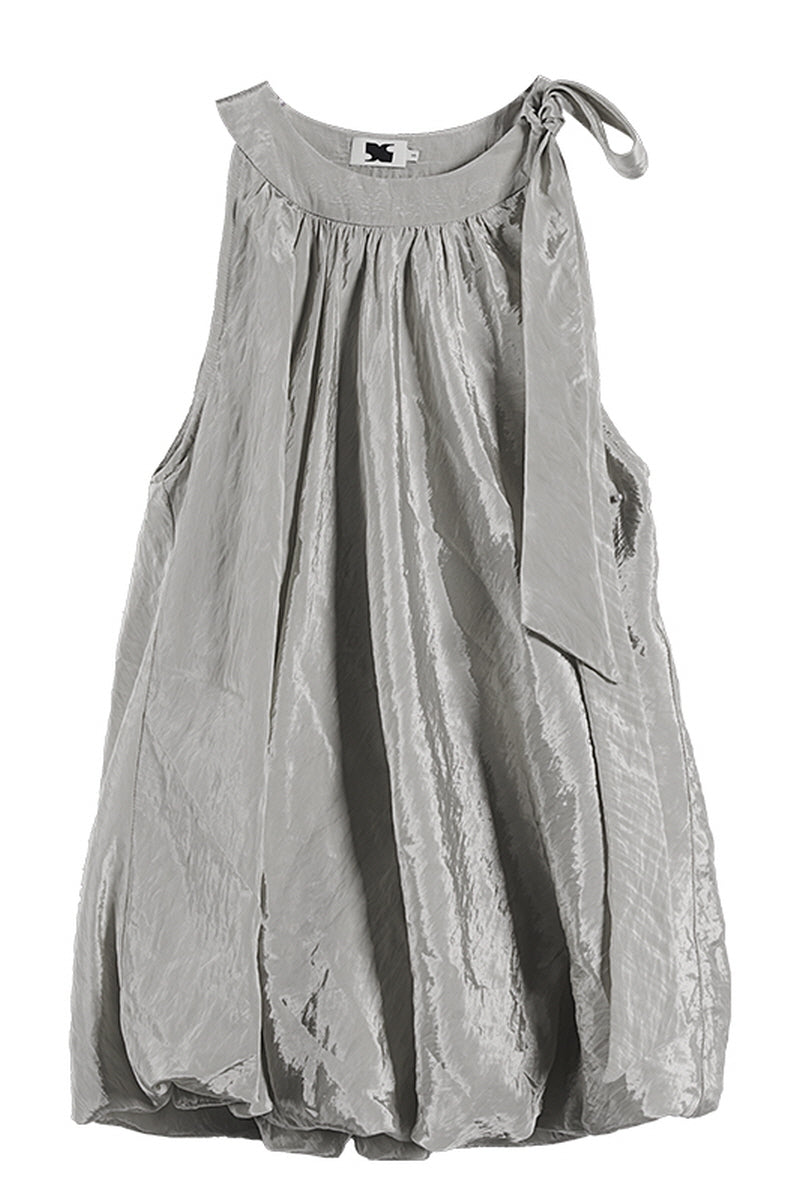 Lace-Up Streamer Halterneck Vest Top