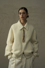 Loose Lapel Tweed Jacket