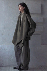 Reversible Tweed Long Coat