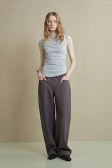 Irregular Slanted Shoulder Vest Top