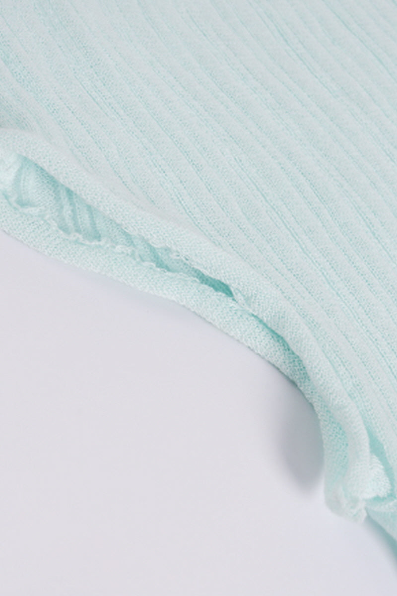 One-Shoulder Off-Shoulder Knit Two-Piece Top