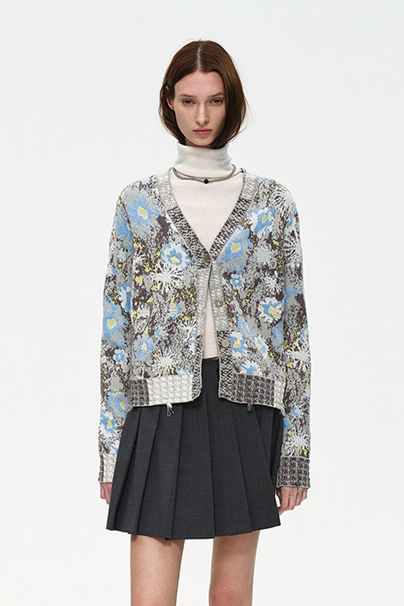 Retro Ethnic Jacquard Cardigan