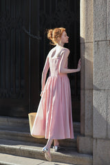Shirred Cinched Waist Slip Dress