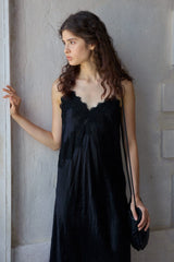 Wrinkled Lace Camisole Dress