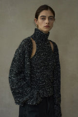 V-Neck Colorful Oil Painting Cardigan